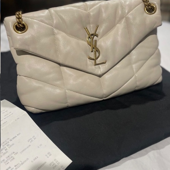 SAINT LAURENT Loulou Small YSL Puffer Chain Shoulder Bag - Picture 3 of 14